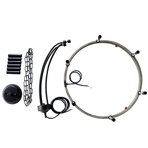 Wagon Wheel Chandelier Farmhouse Foyer Light Fixtures
