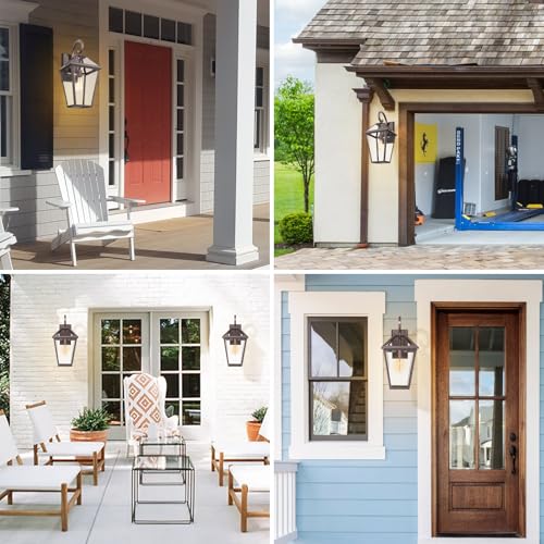 Large Outdoor Light Fixtures Wall Mount 21'' Waterproof Exterior Wall Lanterns Outdoor Lighting Oil (Oil-Rubbed Bronze- 1 PACK / Large)