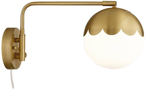 Camila Brass Glass Globe Plug (Brass - Set of Two)
