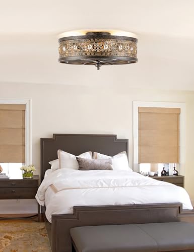 Chandelier Ceiling Fan with Light and Remote