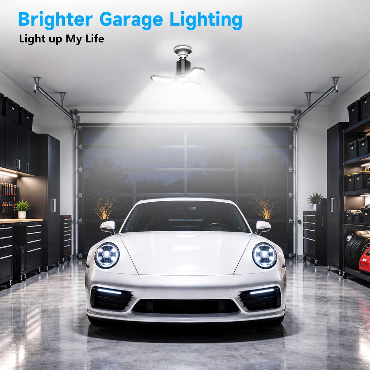 3 Panels LED Garage Light (3 Panels - 80W)