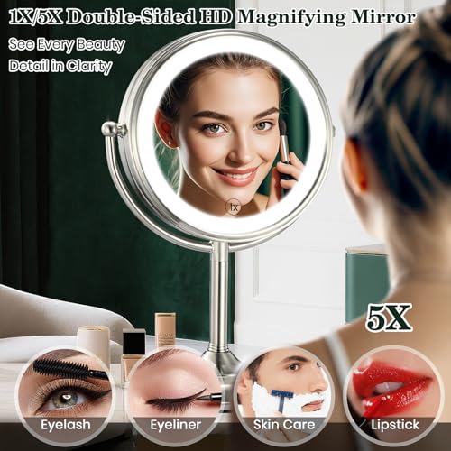 11.8" Extra Large 17" Tall Lighted Makeup Mirror