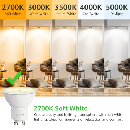 GU10 LED Bulb 6W Equivalent 50W (40 Pack / 2700k Soft White)