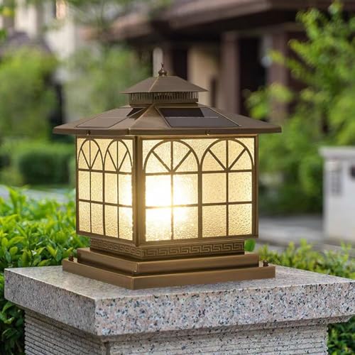 Copper Solar Outdoor Post Lights (Solar / 12x12in)