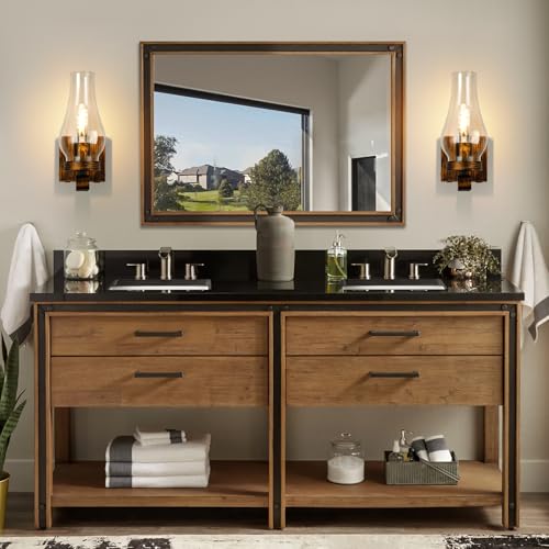 Battery Operated Wall Sconces (Retro Gold / Battery Operated)