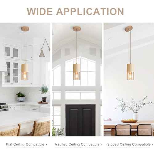 3 Pack Gold Pendant Light Fixtures (Gold & Amber—Cord / 3 Pack)