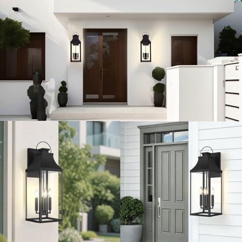 25 Inch Extra Large Outdoor Wall Sconce (No Sensor / 25 Inch)