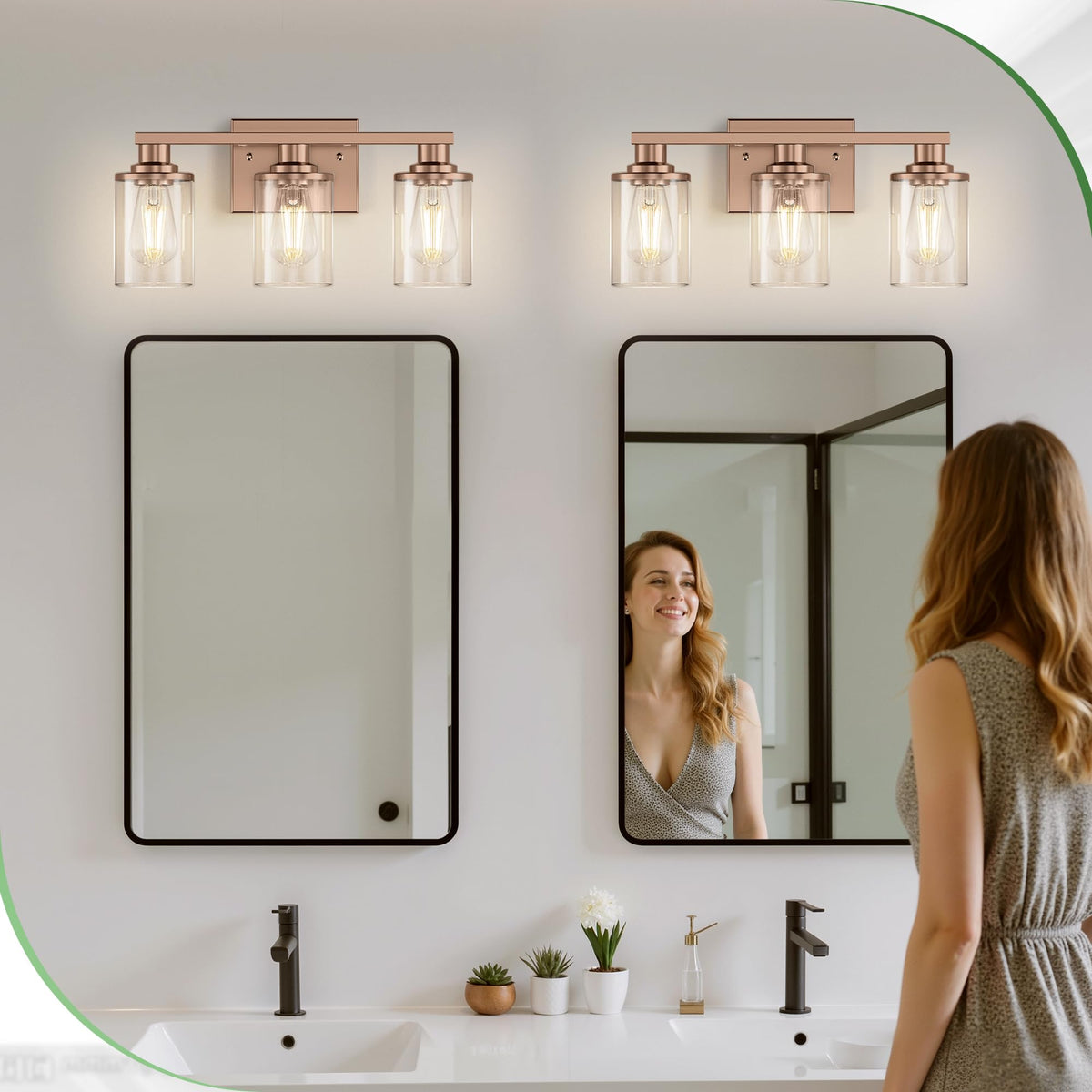 17 Inch 3 Light Antique Patina Bathroom Vanity Light (Antique Patina / 3-Light (17inch))