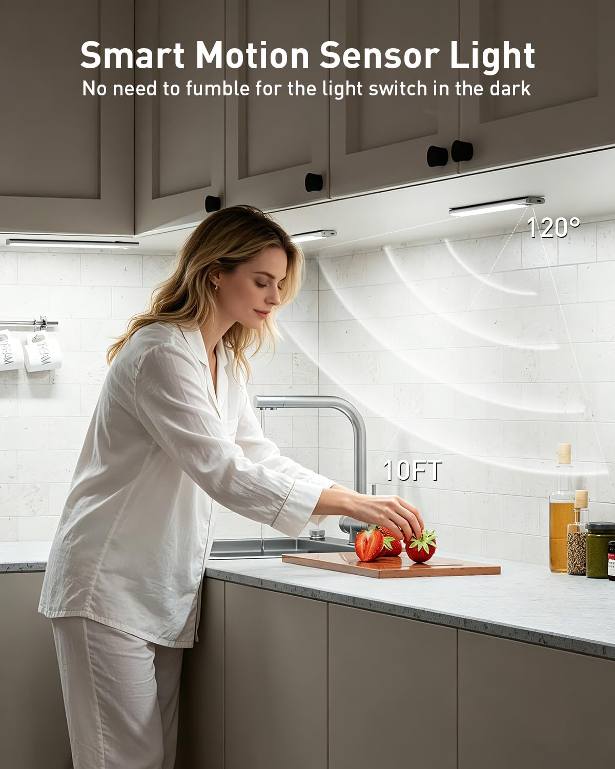 LED Closet Light Rechargeable Under Cabinet Lighting (1 Pack)