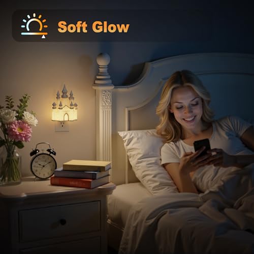Night Lights Plug into Wall (Castle-3000K / 1 Pack)