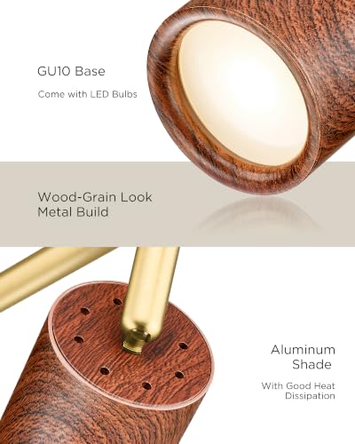 5 Light Kitchen Track Lighting Fixtures Ceiling (Kaleidoscope, Walnut Wood Grain / 43", 5-light)