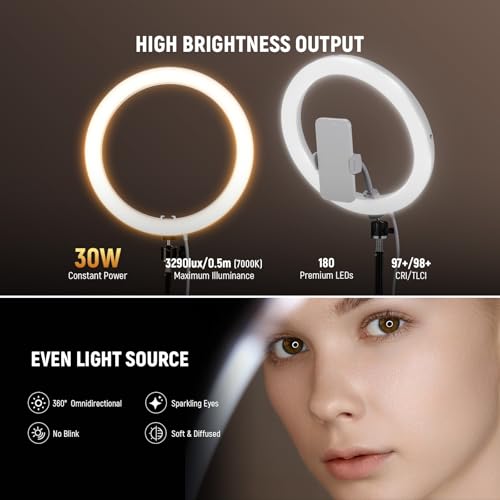 18 inch Ring Light with Tripod Stand and Phone Holder