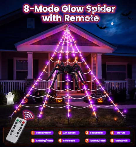 Halloween Spider Web Decorations Outdoor