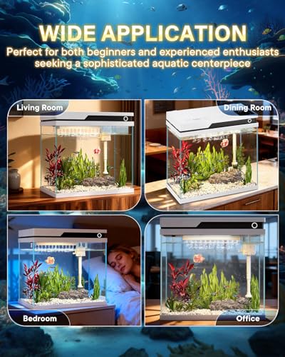 Fish Tank Smart Fish Aquarium Kit 7 Gallon (7 Gallon)