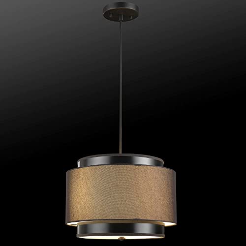 61189 2 Light Pendant Light Fixture (Brass)
