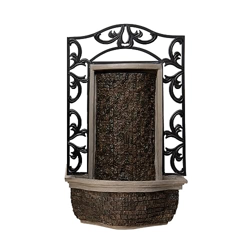 39" 2 Tier Outdoor Freestanding Solar Water Fountain