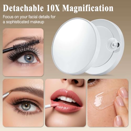 Vanity Mirror with Lights (White / 16.5"L x 13"W)