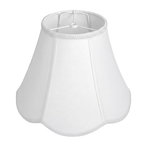 1 Pack White Scalloped Lamp Shade (White)
