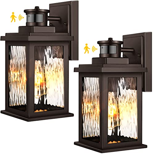 Exterior Light Fixture with Motion Sensor (Bronze / Standard)