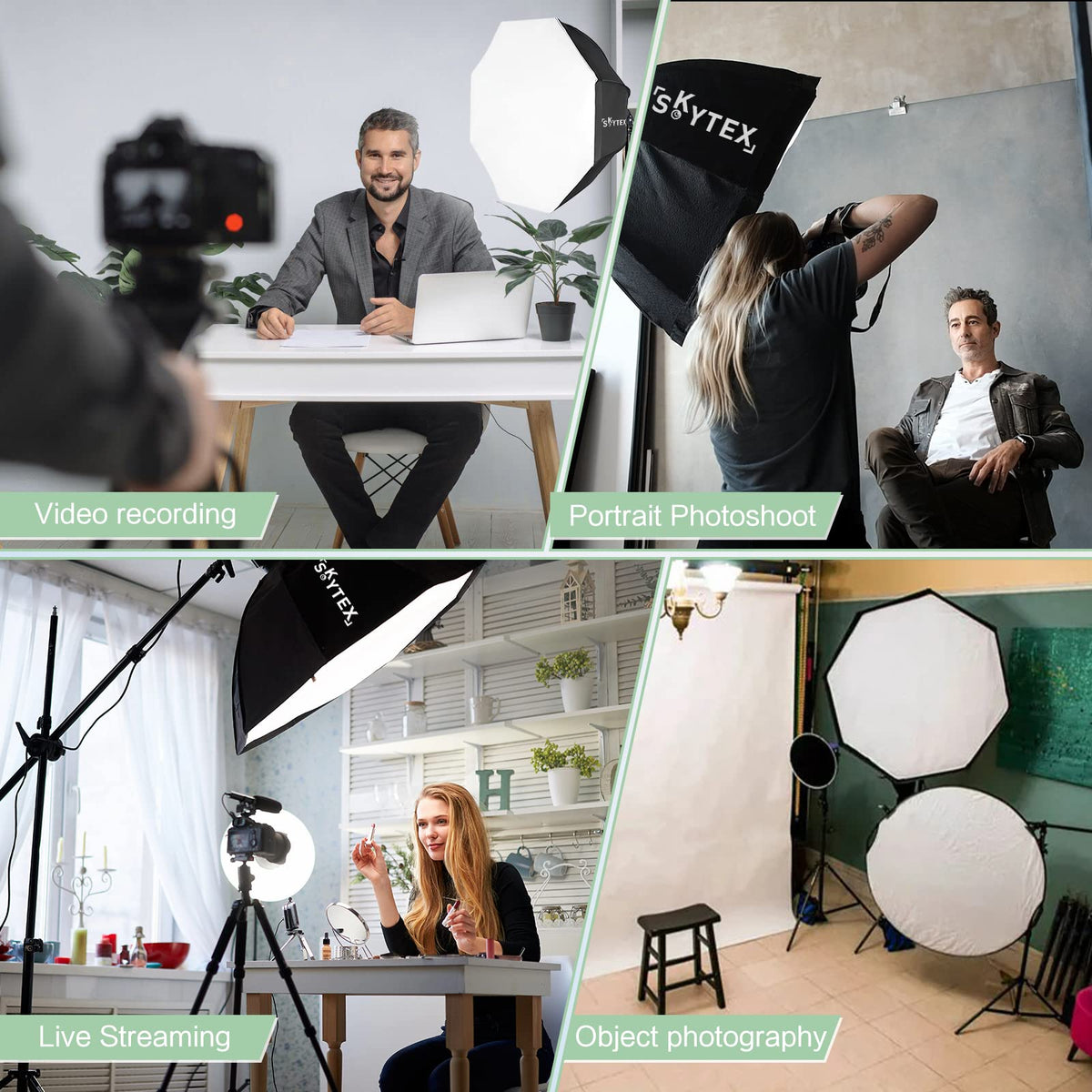 Softbox Lighting Kit 2pack 20x28in Octa Soft Box (2700K-6400K)