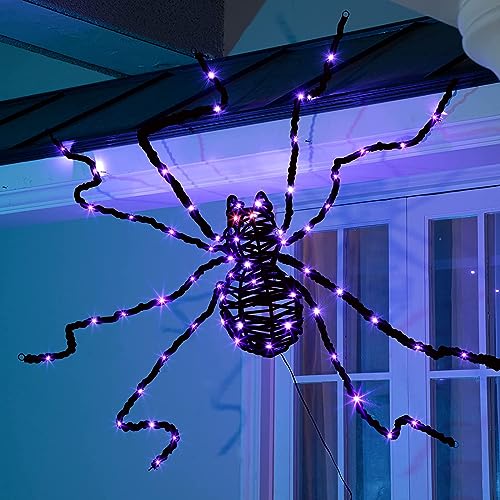 Halloween Decorations Outdoor Giant Spider Light Up Spider 5Ft