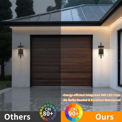 13.7'' Dusk to Dawn Outdoor Porch Light (Black - Dusk to Dawn / 13.7inch - 2 Pack)