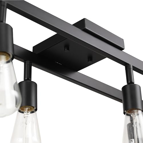 59811 6 Light Adjustable Track Lighting (Matte Black, 6-Light, Weston)