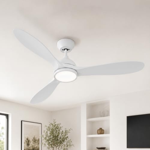 52" Ceiling Fan with Light (White / 52 Inch)