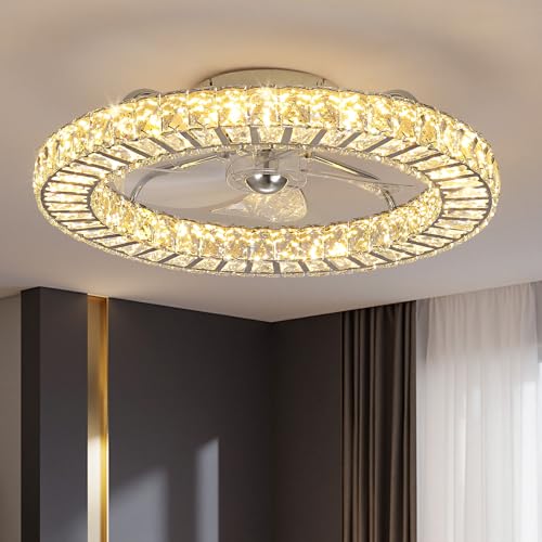 Flush Mount Ceiling Fan with Light
