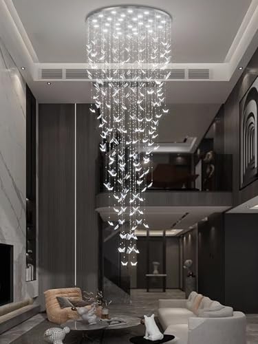 H138 High Ceiling Chandelier (Silver / Dia 48")