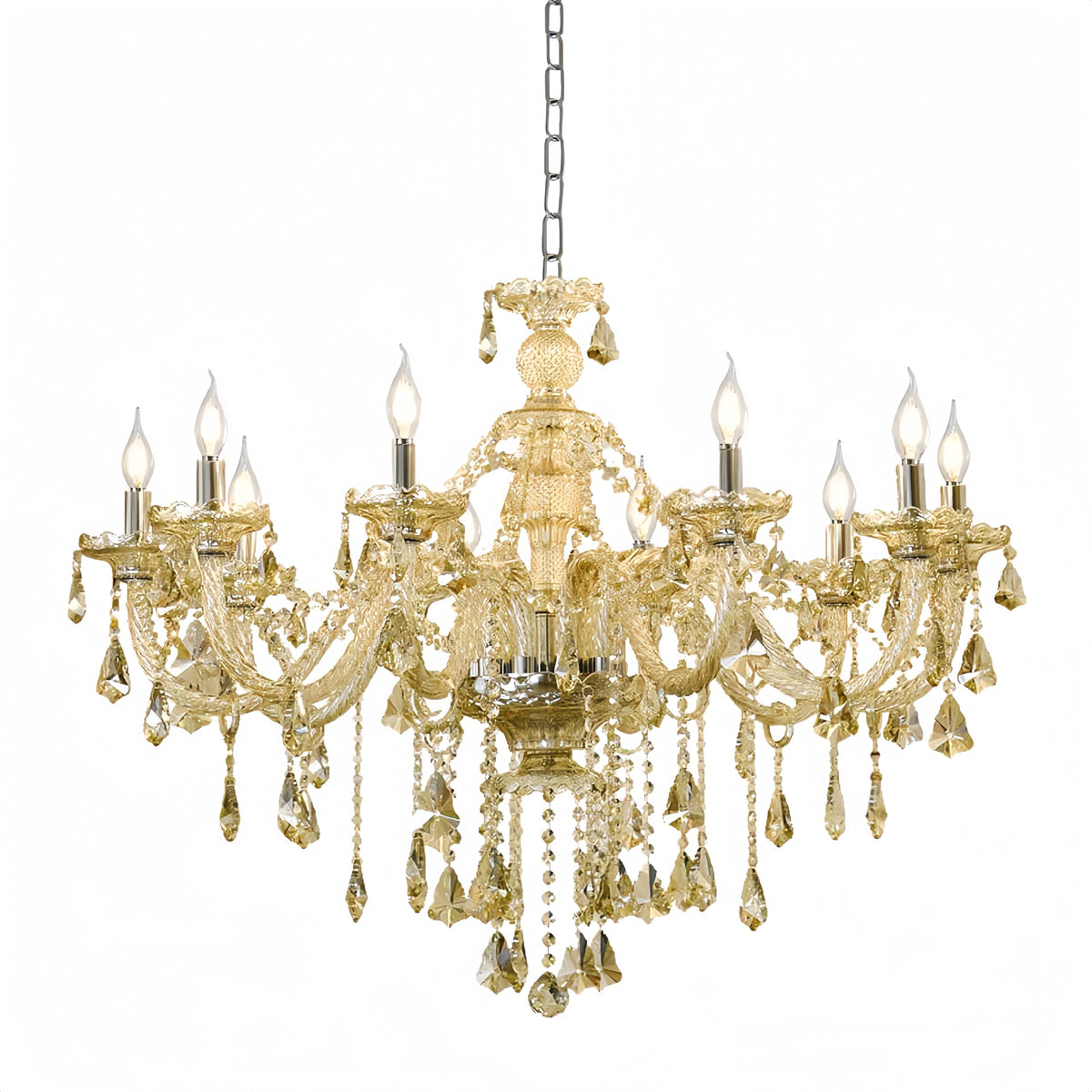 Cognac K9 Crystal Chandeliers Lighting Fixture 10 Lights (10 Lights)