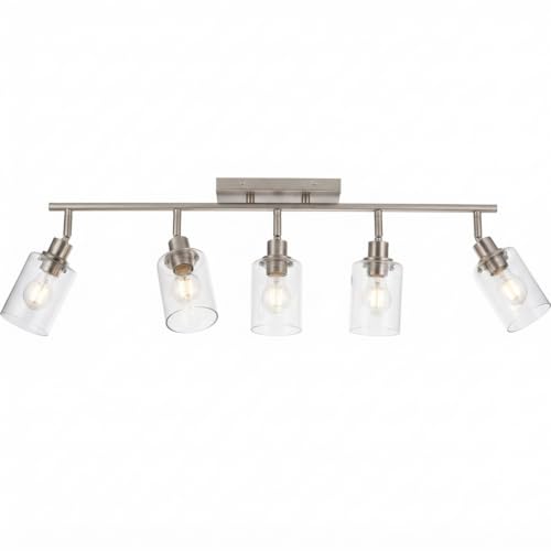 5 Light Track Lighting Kit Brushed Nickel Kitchen Track Lighting (Brushed Nickel / 5 Lights)
