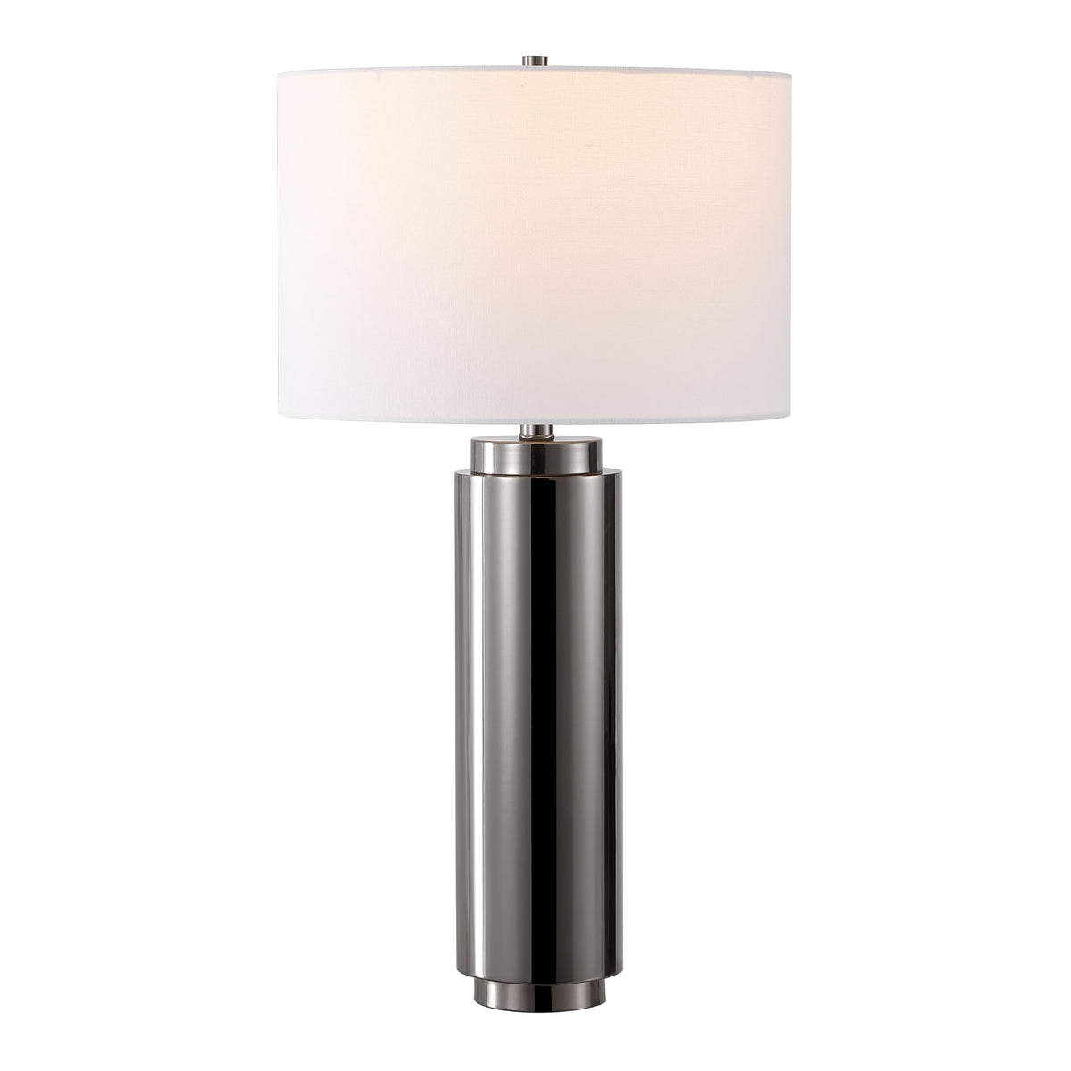 Couture Lighting Collection Terry Modern Metal Pillar Nickel (Nickel/White)