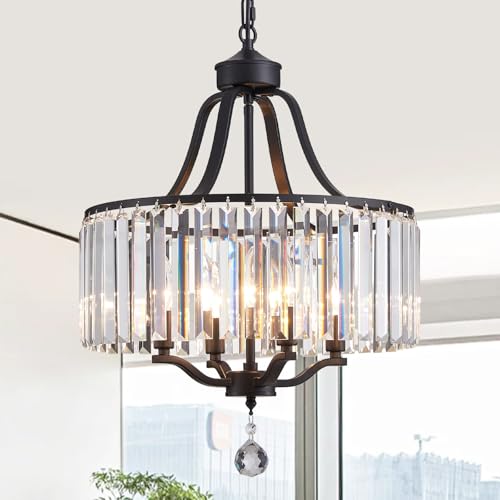 Black Crystal Chandeliers for Dining Room (169-Black)