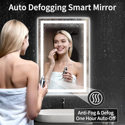 24"x36" LED Bathroom Mirror with Lights (36"L x 24"W)