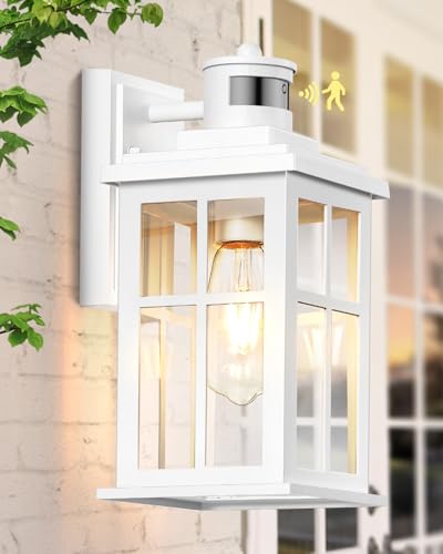 White Outdoor Wall Lights (Motion Sensor 1 Pack / White)
