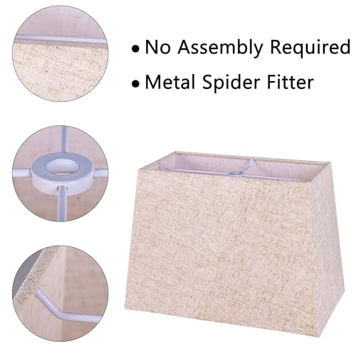 Set of 2 Rectangle Lampshade (Linen / 12X14X10")