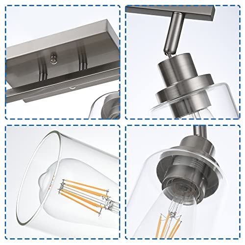4 Light Track Lighting Kit 28.7 Inch Bathroom Vanity Light Fixtures (Brushed Nickel / 4-Light)