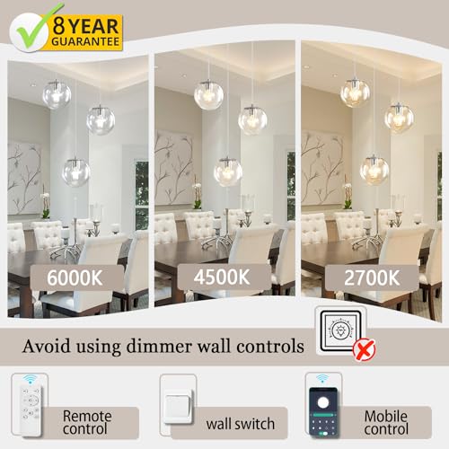 3 Light Chrome Pendant Lighting Modern Mini Chandeliers (Silver-Clear / Globe 3-Light)