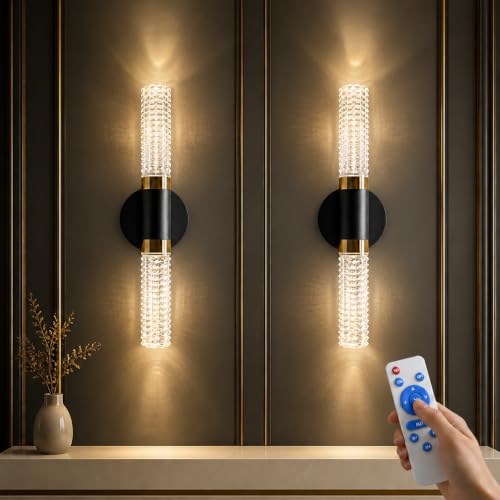 Battery Wall Light Sconce 12000mAh Power with Remote Control