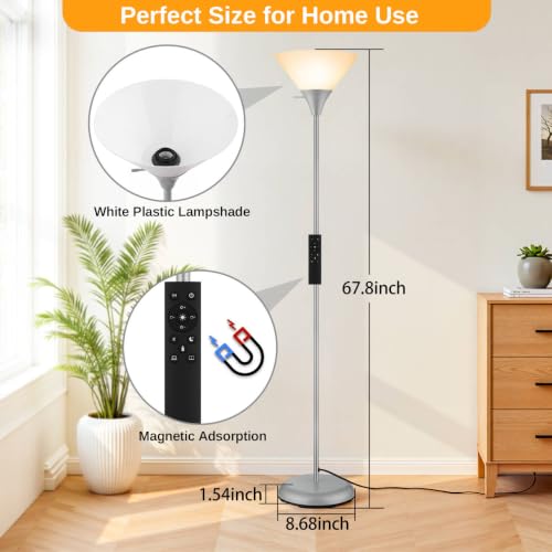 Floor Lamp for Living Room (Gray)