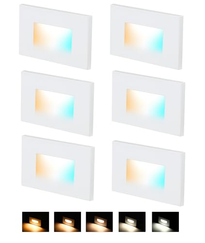 12V Low Voltage 5 Color Indoor and Outdoor LED Step Light (White | 5CCT)