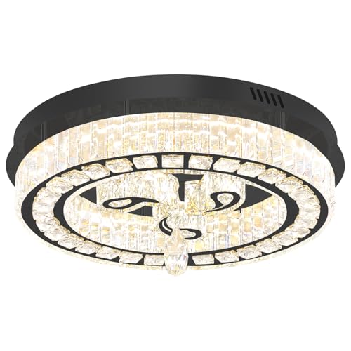 Modern Crystal Chandeliers for Dining Room Flush Mount Ceiling Chandelier for Living Room