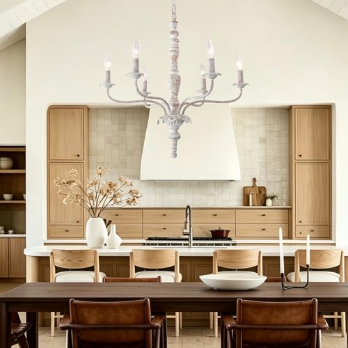 Farmhouse 6 Lights French Country Chandelier