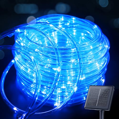 39FT 100LED Solar Rope Lights Outdoor Waterproof (Blue / 100 LED)