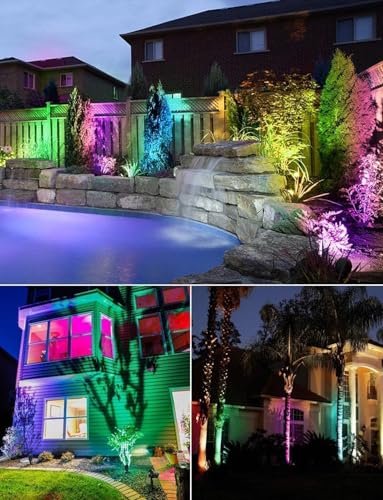 RGBW Halloween Low Voltage Landscape Lights 16 Pack with Connectors (16 Pack)