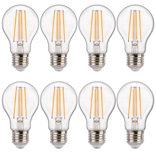 Dusk to Dawn Outdoor Sensor A19 LED Edison Bulbs (100w Soft White / 8 Count (Pack of 1))
