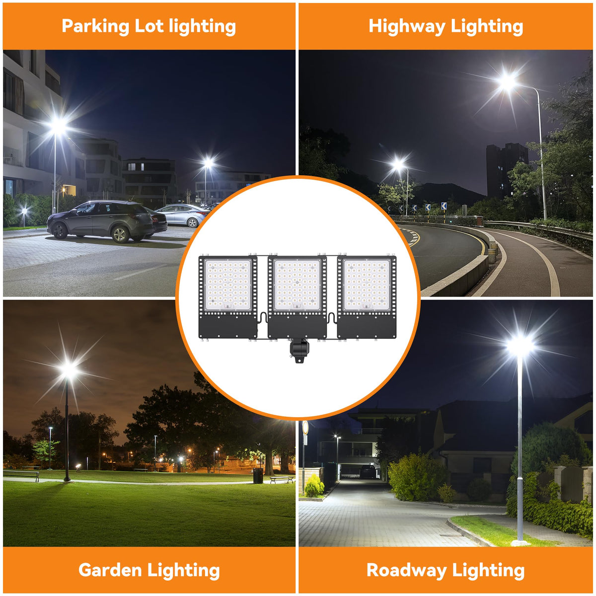 2025 New Upgraded 600W Dusk to Dawn LED Parking Lot Light 90000lm 5000K (600W)