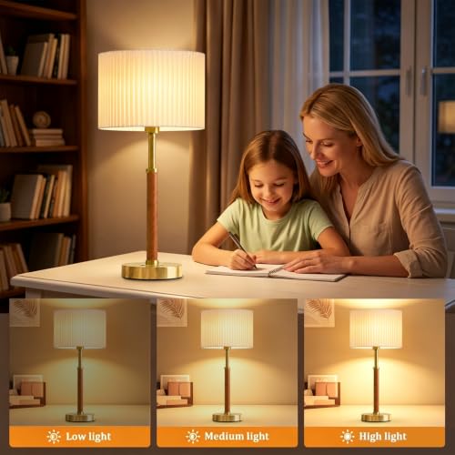 Modern Table Lamp Set of 2 for Living Room Bedroom (C)