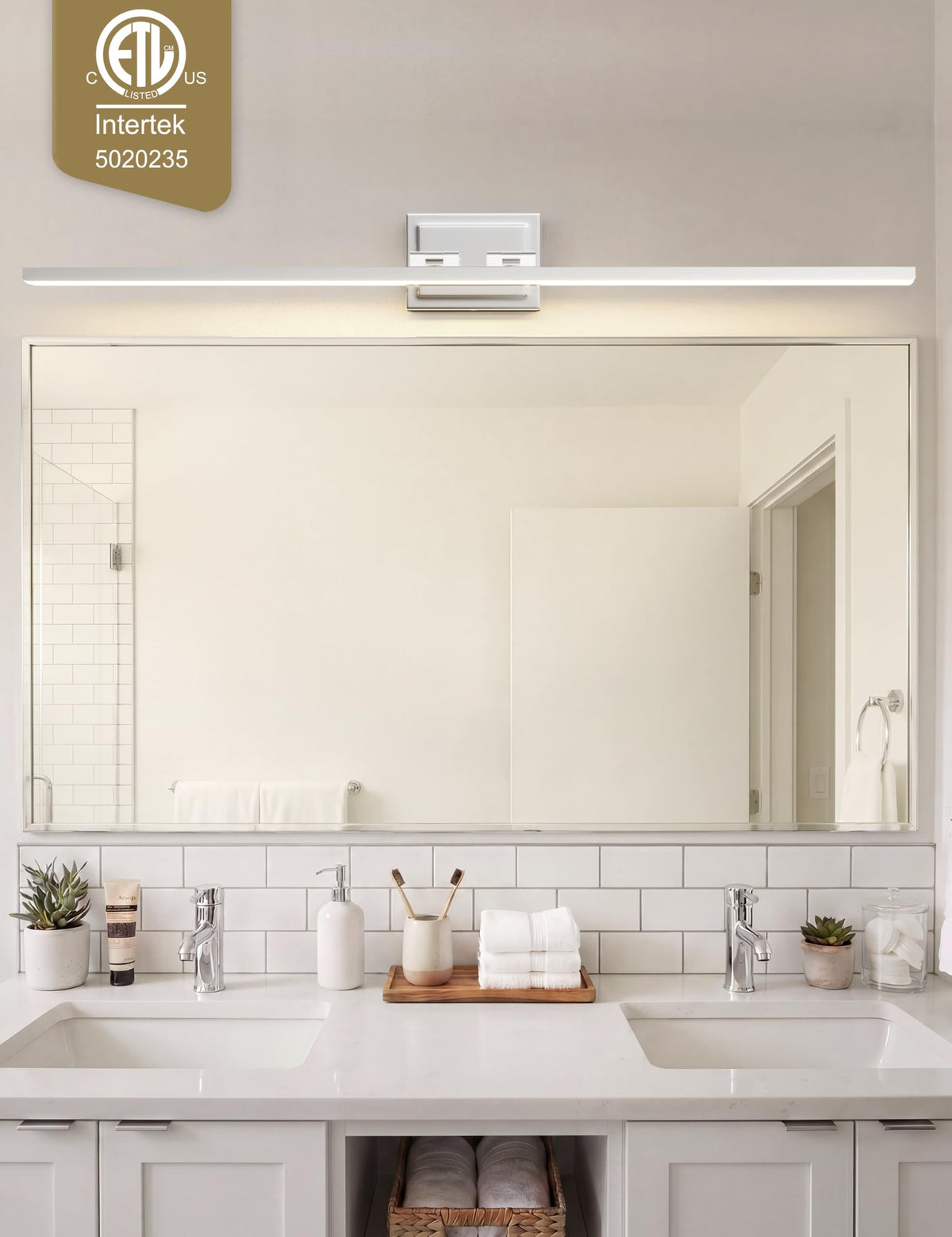 Modern Bathroom Vanity Light 55 inch (Chrome / 55 inch)